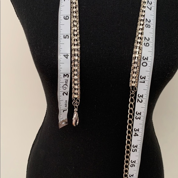 Vintage Rhinestones Chain Belt with Claw Closure